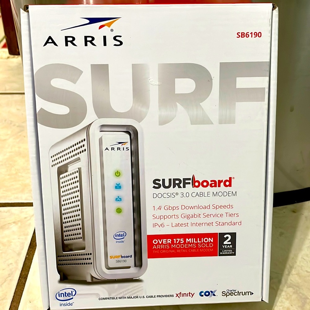 Arris SURFboard DOCSIS 3.0 Cable Modem. Missing power supply.